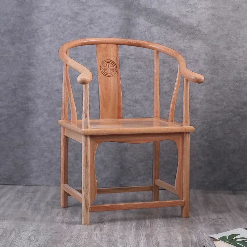 High QualityChinese style circular chair, master , new Chinese style teacher , tea table , solid wood armrest, Ming style off