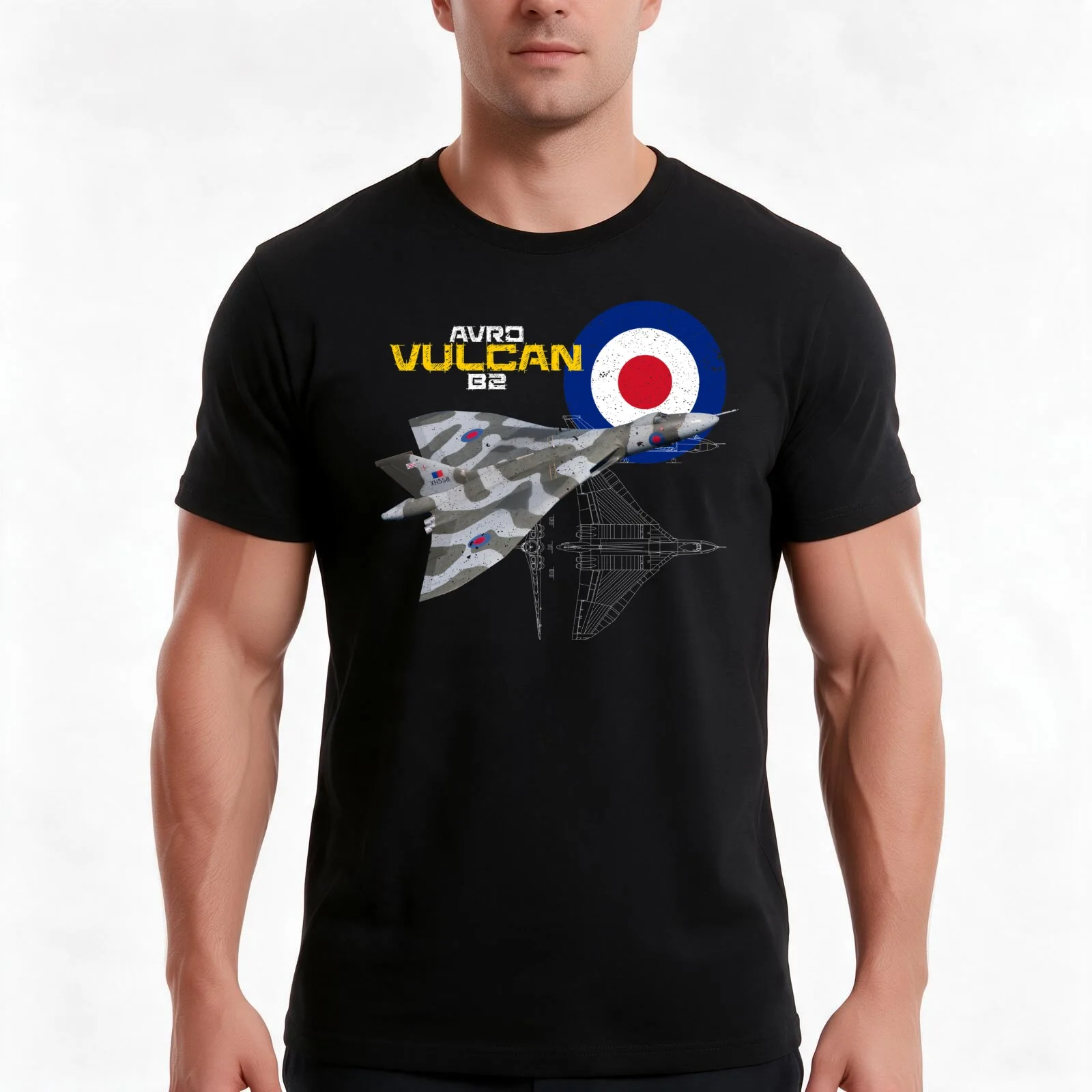 British Avro Vulcan B2 T-Shirt Summer Casual Cotton Tee Oversized Streetwear Tops Vintage Graphic Print Unisex Men Women