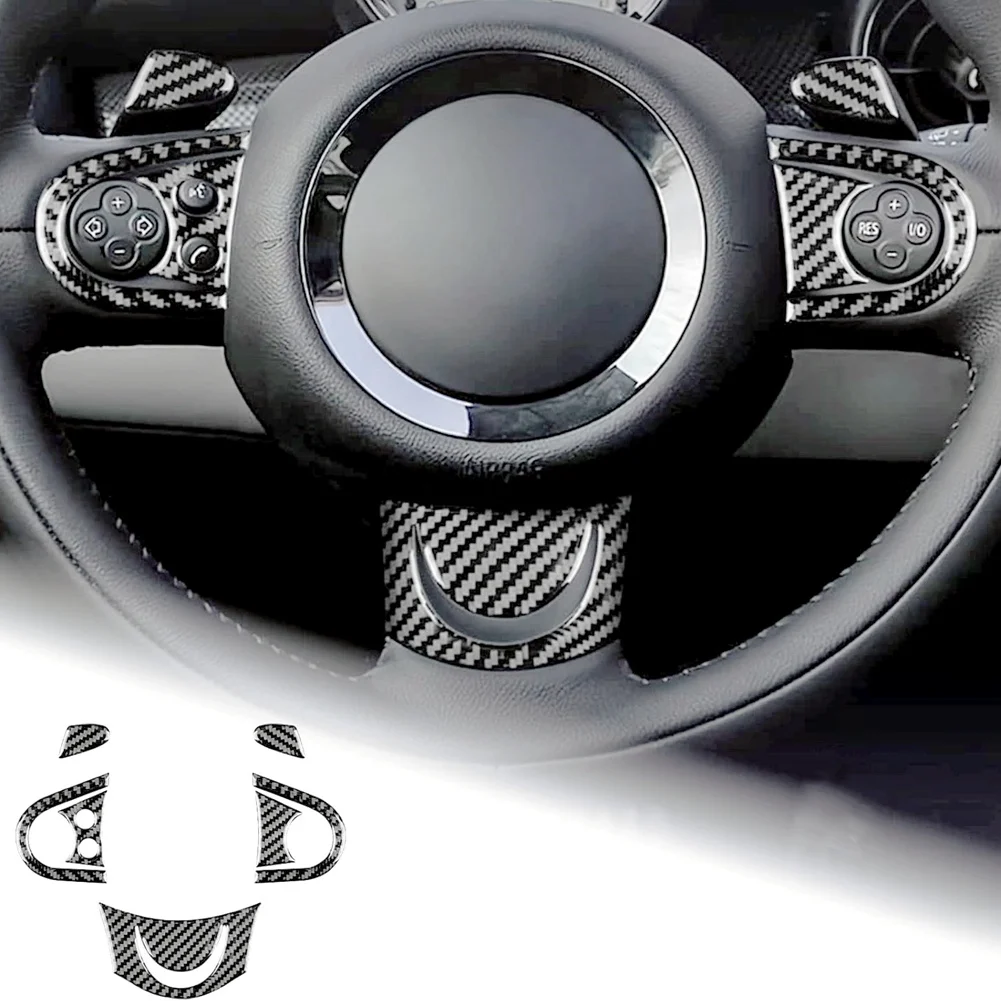 AB16-Steering Wheel Button Cover Kit Trim For Mini Cooper Hardtop R56 Clubman R55 Convertible R57 Car Decoration
