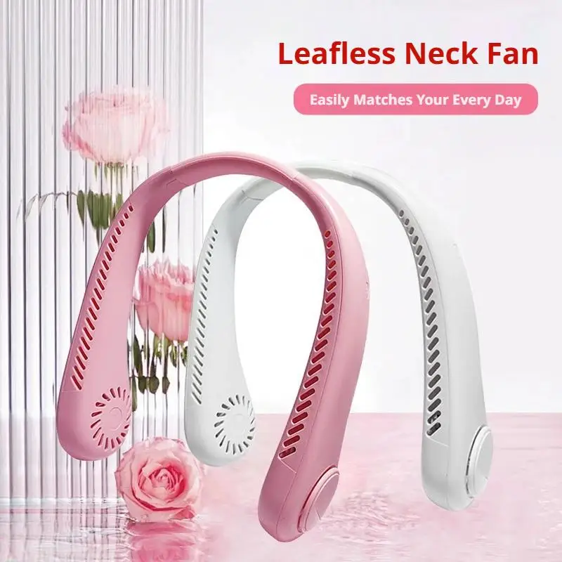 Bladeless Neck Fan,Quiet Rechargeable Neck Fan | Portable Small Wireless Electric Fan for Running, Climbing, Camping, Walking