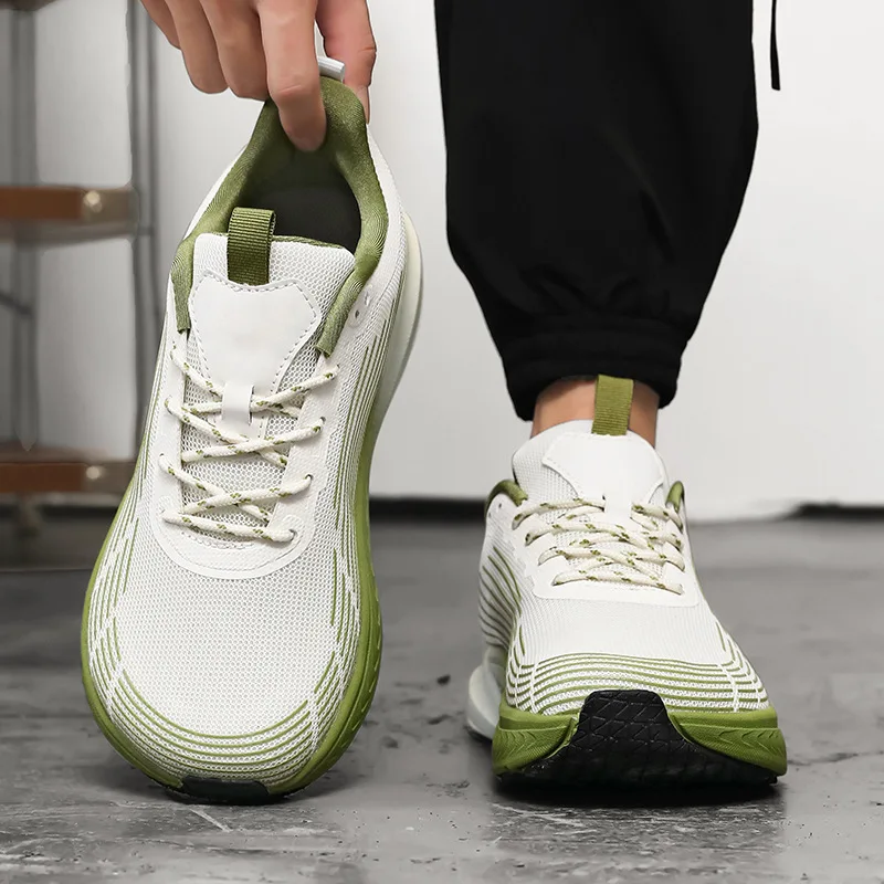 Zapatillas de Running para Hombre con Puntera Ancha, Cómodas, Transpirables, de Malla, Tenis Masculinos de Moda