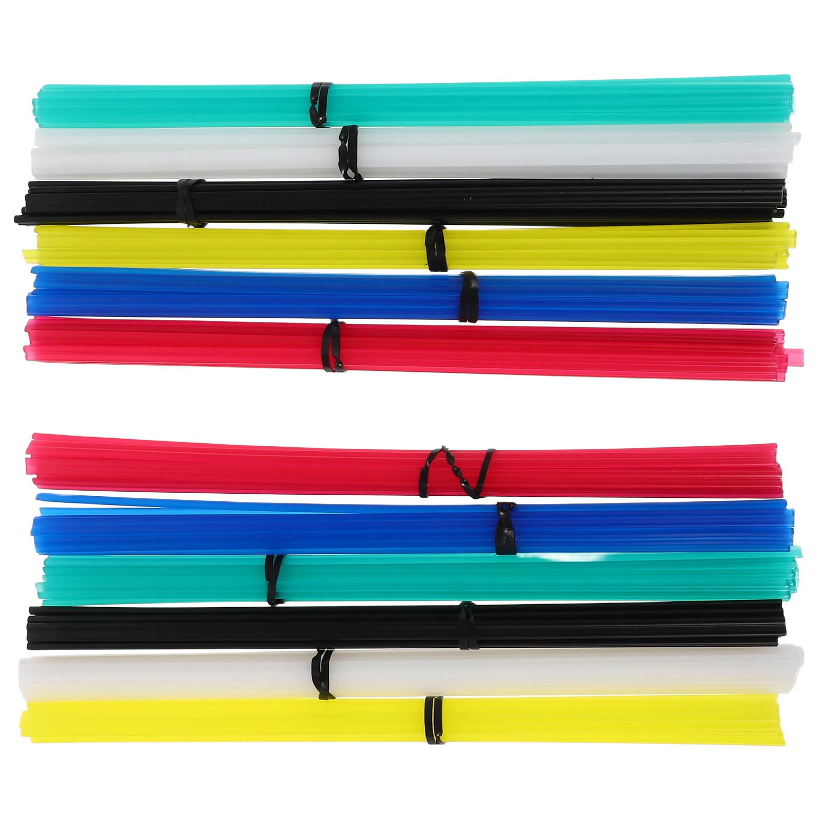 120 Pcs Plastic Welding Rods Flat Ribbons Bumper Repair Wire Kayak for Auto Car Tools