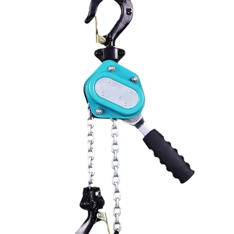 Manual Lever Hoist Chain Block Tensioner Puller Heavy Duty Lifting Tool for Cargo Pulling Construction Site with Safety Hooks