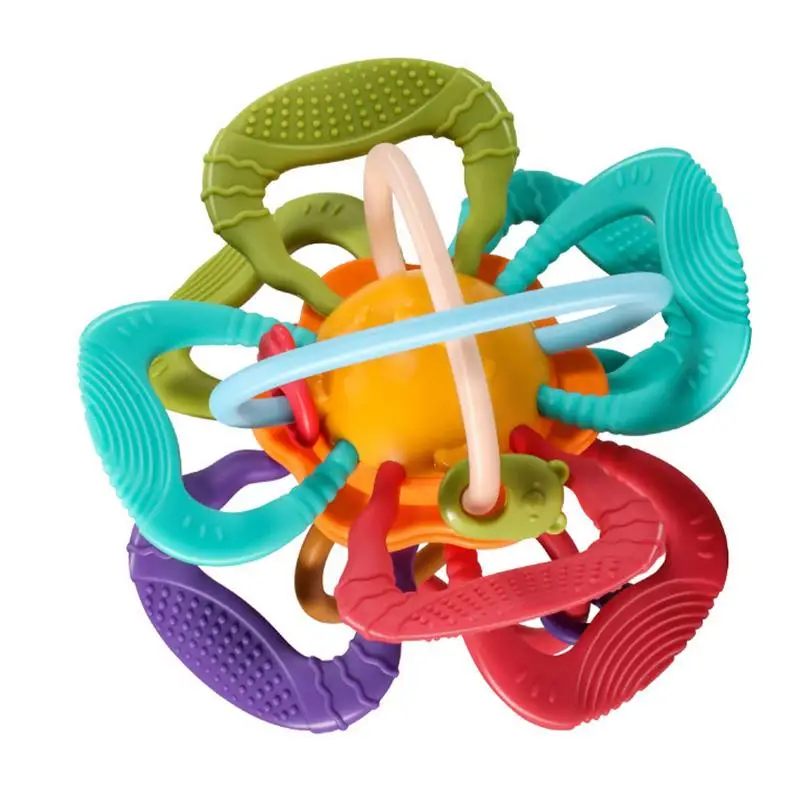 

Baby Manhattan Ball Baby Manhattan Ball Even Contact And Massages The Gums Rattle Teether Ball Safe And Easy To Hold For Infants