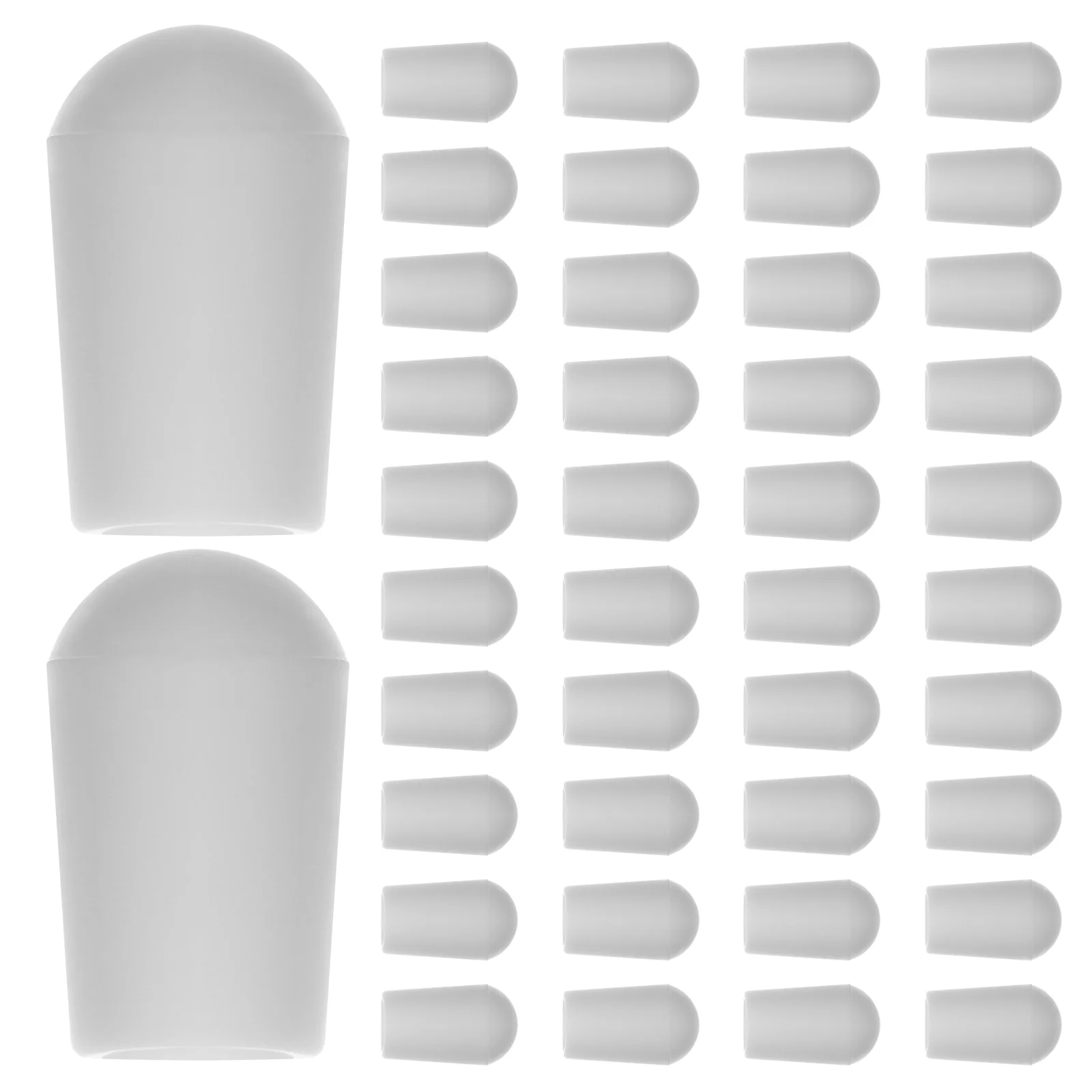 

100 PCS Clothes Hanger Rubber Cover Wire Screw Thread Frame Tine Caps Pvc End Protector