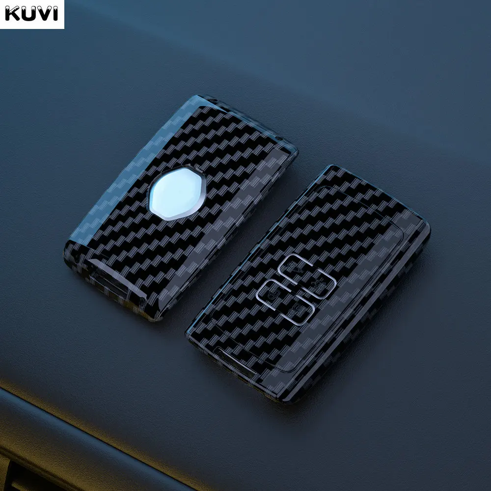ABS Carbon Fiber Car Key Case Cover For Renault Koleos Captur Kadjar Megane Clio Scenic Talisman Arkana Zoe For Dacia Sandero