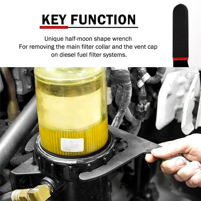 

Diesel Fuel Filter Wrench 61110 6 Inch Oil Filter Removal Tool For Davco Cummins Kenworth Volvo Peterbilt Caterpillar-A54R
