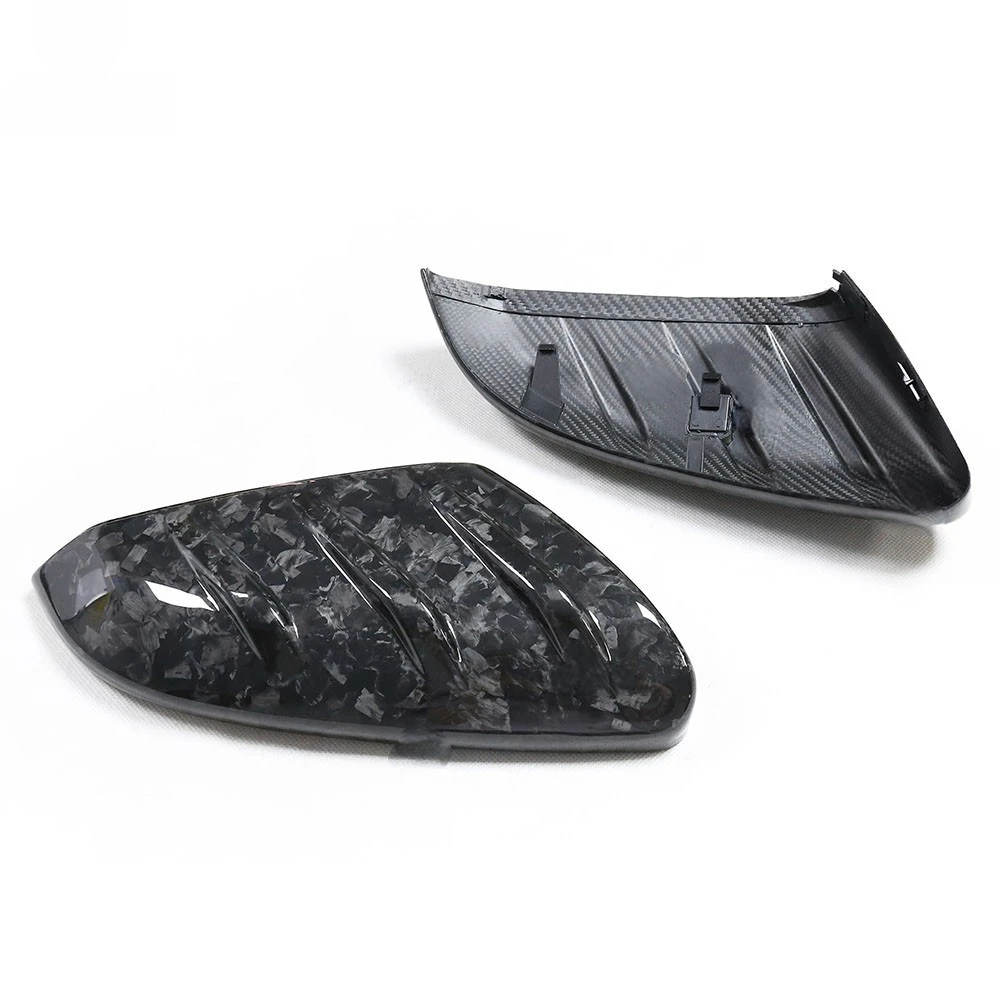 

ZAIQU Forged Dry Carbon Fiber Rear View Mirror Cover for X 10th Car Exterior Mirror Casing Replacement Type Tuning S