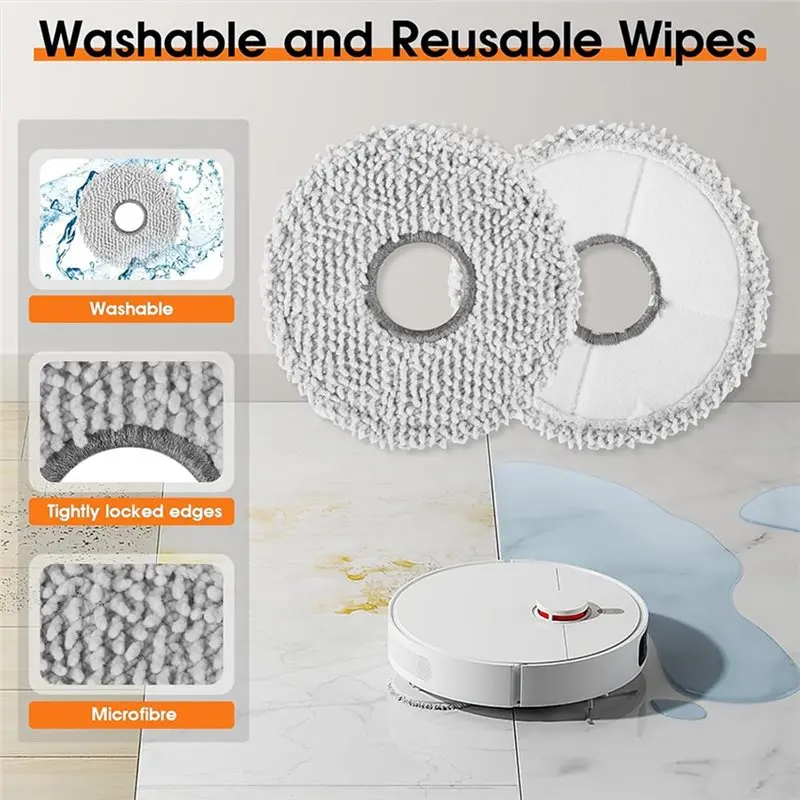 B89B-For Xiaomi Robot Vacuum X20 + / X20 Plus، ملحقات قماش ممسحة كيس الغبار، قطع غيار فلتر Hepa للفرشاة الجانبية الرئيسية