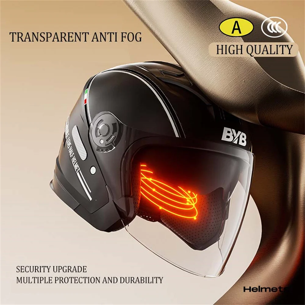 3C Certified Helmet Motorcycle Electric Vehicle Helmet Universal Anti Fog For All Seasons Double Lens Helmet Wholesale