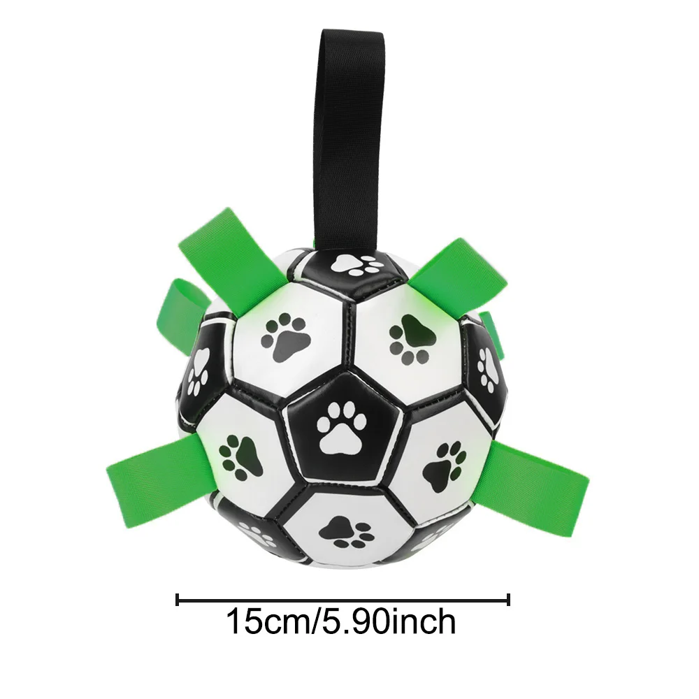 Interactive Pet Football Toys Puppy Outdoor Training Soccer 15cm Pets Accessories Dog Bite Chew Balls With Grab Tabs