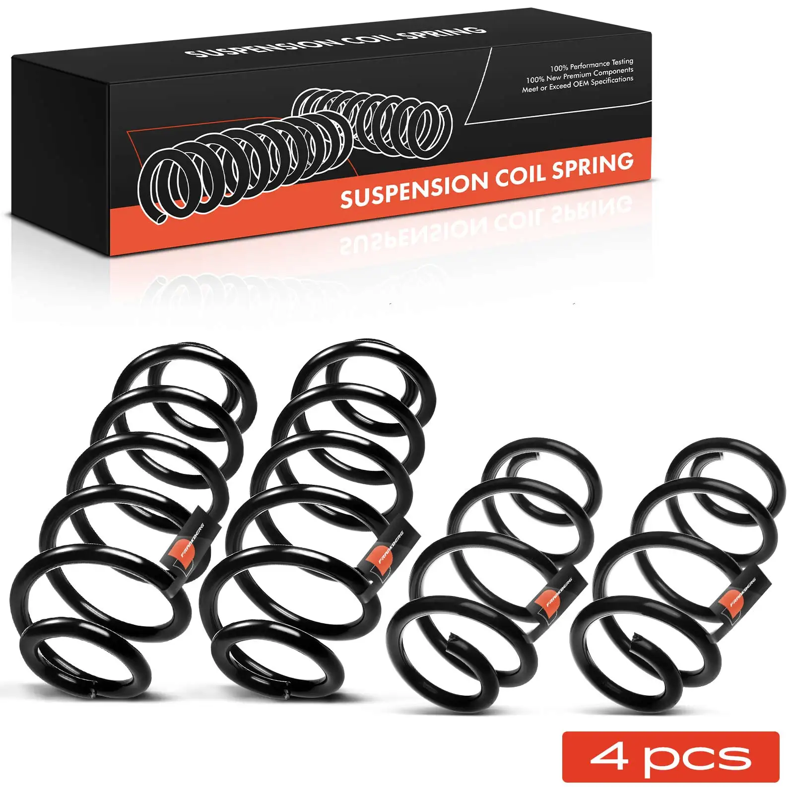 Frankberg 4x ressorts de châssis essieu avant et arrière pour Audi A4 Avant 8K5 A6 Avant 4G5 3.0L 8K0511115EC 8K0511115ER RA6106