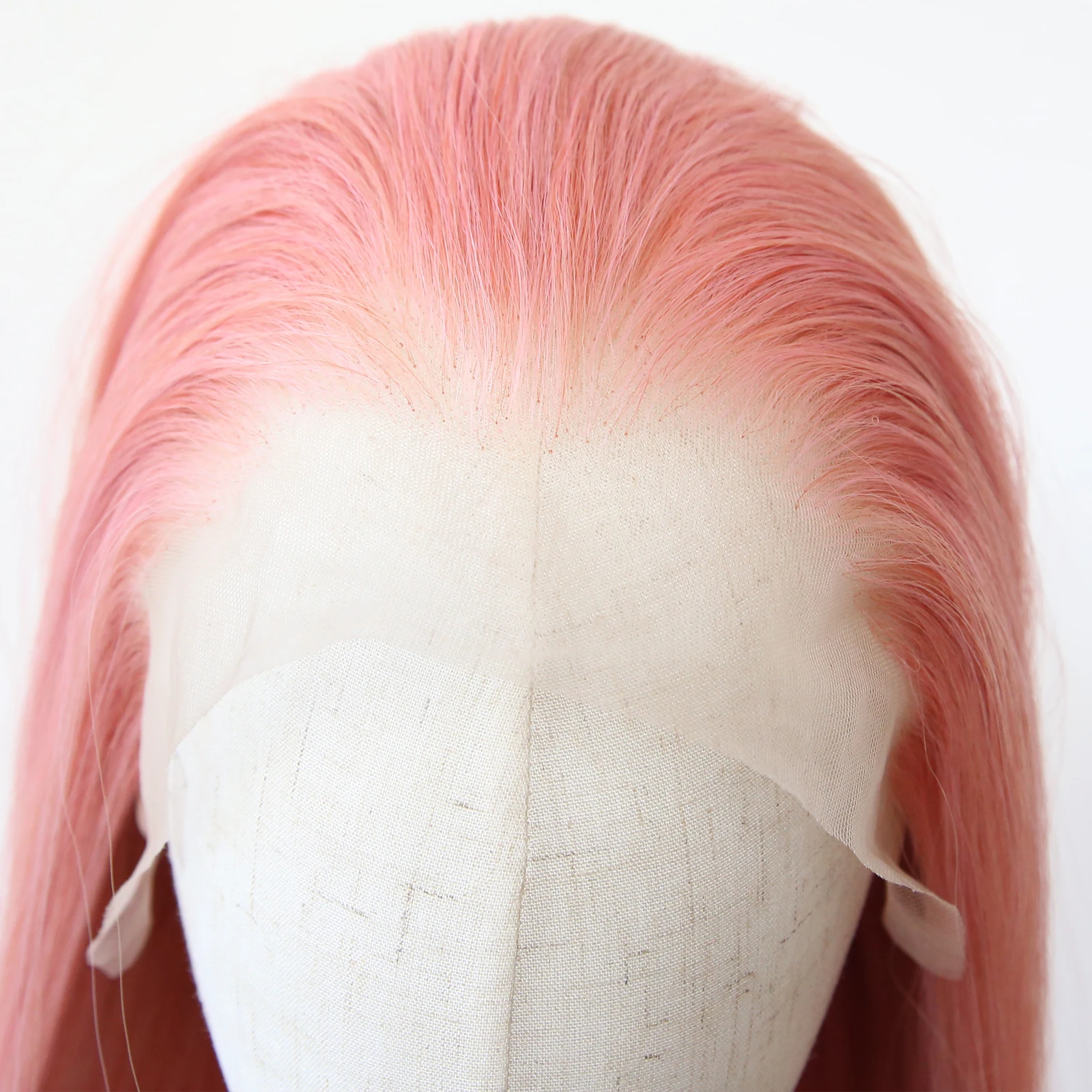 Rose Pink synthetische Spitze Front Perücke lange gerade Spitze vorne synthetische Perücke vor gezupft hitze beständiges Haar täglich tragen Cosplay