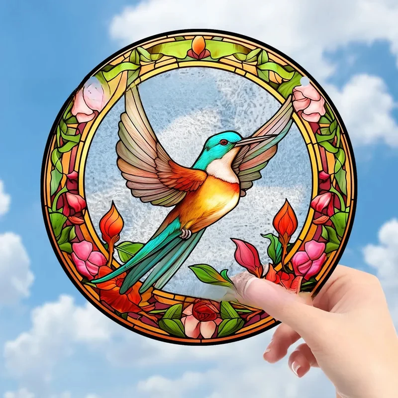 New Animal Suncatcher, Round Acrylic Pendant, Indoor Window Hanging Decoration