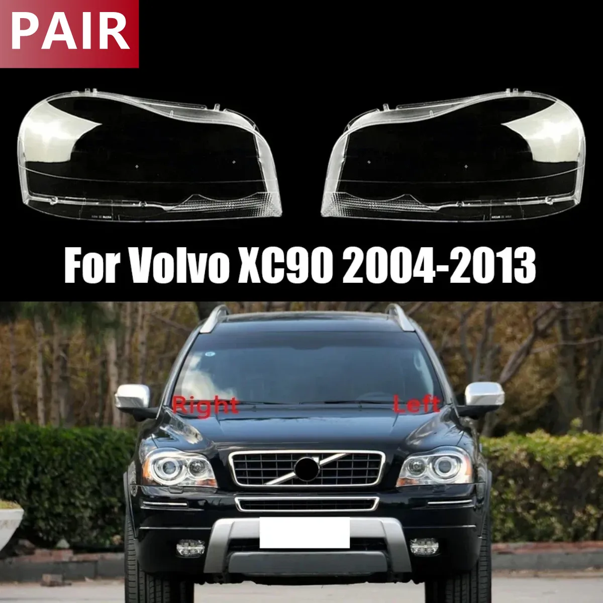 

Правая/левая крышка объектива фар автомобиля, крышка абажура для Volvo XC90 2004-2013, крышка фары