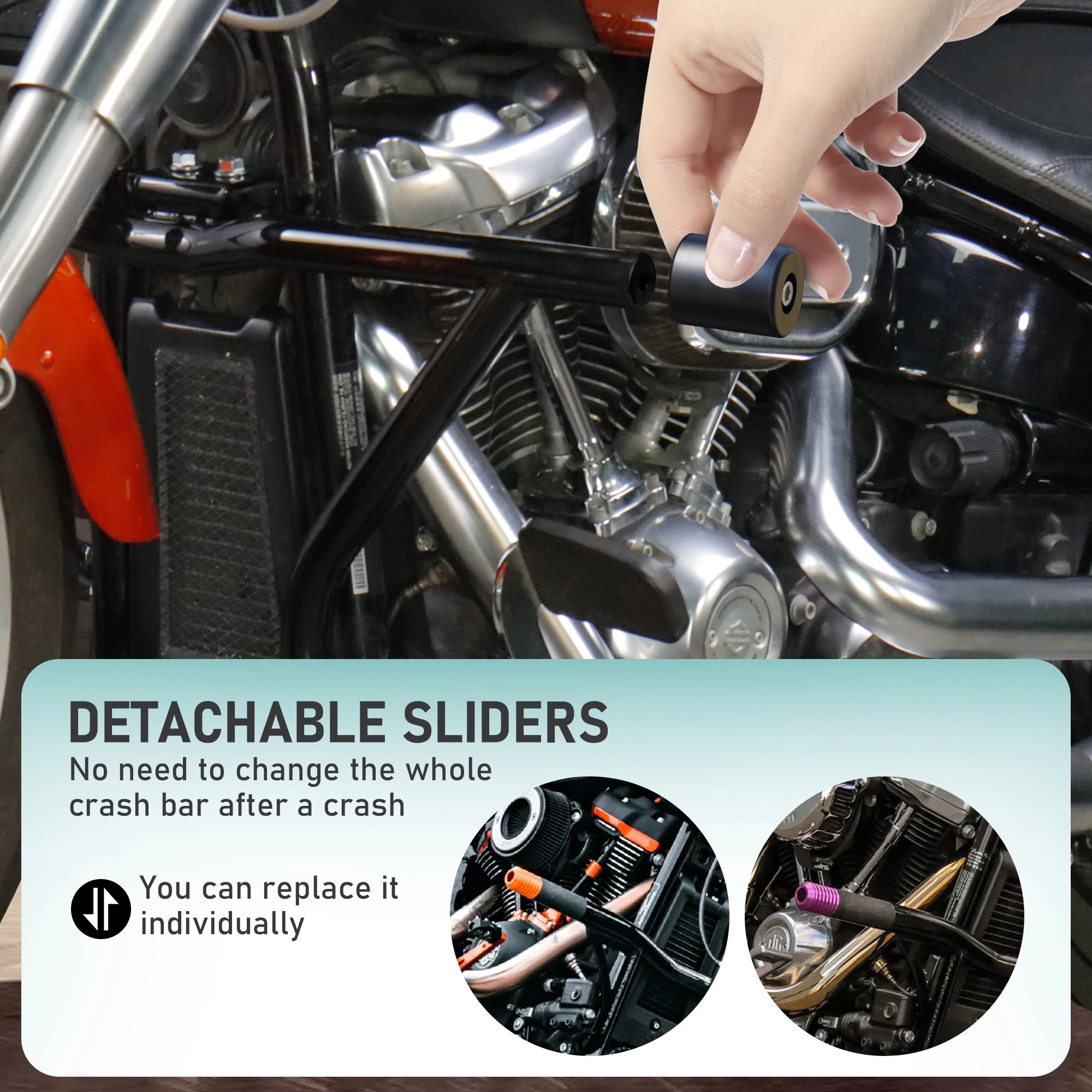 Barra parachoques delantera de dos pasos con clavija de carretera para Harley Softail 2018-2024 Fat Boy Street Bob Low Rider Sport Glide Slim