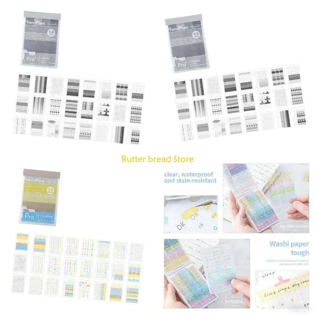 W89C Adhesive Note Paper Memo Pads Multicolored Index Tabs For Books Journal Planners And Daily Journaling Color Coding