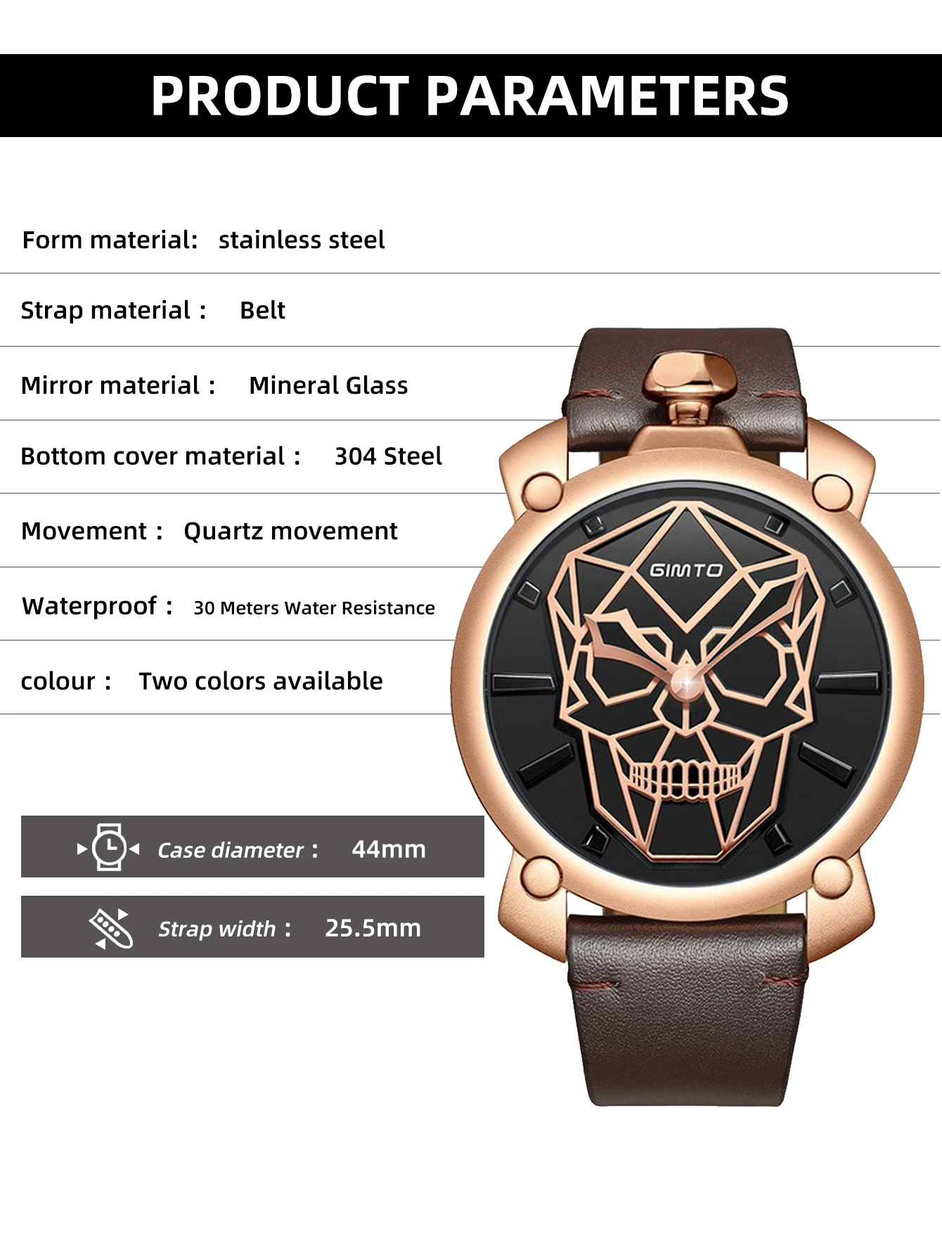 BIDEN Kreative Herrenuhr Hochwertiges Lederarmband Wasserdicht Quarz Herrenuhr Hersteller Direktvertrieb