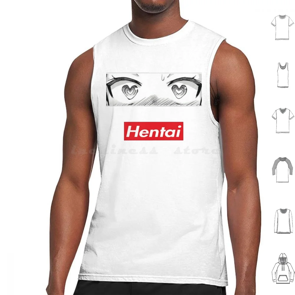 Hentaii Tank Tops Vest Sleeveless Anime Hentai Japón Manga Lindo Kawaii Lascivo Ecchi Japones Weeaboo Gracioso Waifu Weeb