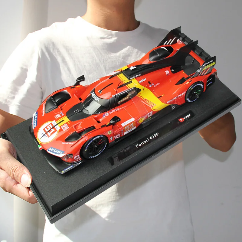 

Bburago 24H Le Mans Rally 1:18 Ferrari 499P #51 #50 Racing Car Champion Alloy Diecast Model Vehicle Toy Collection Gifts