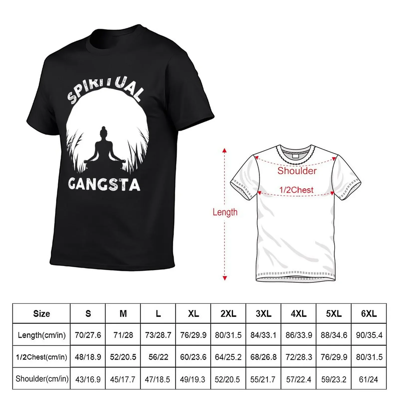 Vintage Style Yoga Spiritual Gangsta Gifts For Men and Women, Gift Halloween Day, Thanksgiving, Christmas Day T-Shirt