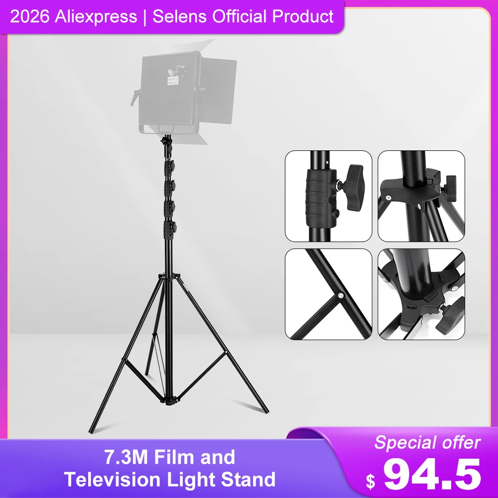 

Selens Film and light stand with air pressure buffer 7.3 meters high all aluminum alloy flash frame