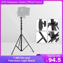 Selens Heavy Duty Light Stand 7.3m Tripod with Air Pressure Buffer Aluminum Alloy For Photo Studio Video Flash Softbox Lighting