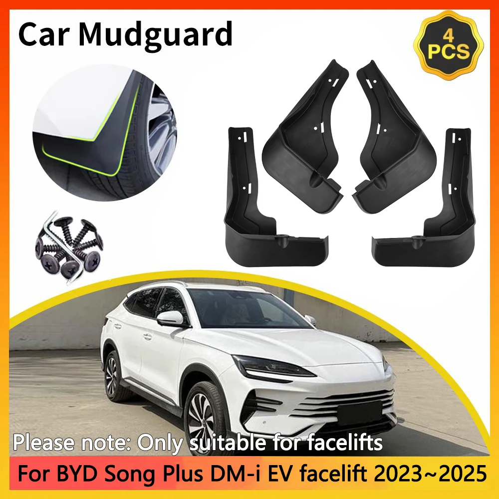 

For BYD Song Plus DM-i EV facelift 2021~2025 2022 Car Mudguards Mudflap Mudguard Splash Guards Mud Flaps Fender accessories Auto