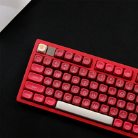 KBCaps Ham Red MOA Keycaps 126 Keys Keycaps PBT Dye Sublimation MOA Profile Keycaps For MX Switches Mechanical Keyboard Key Caps