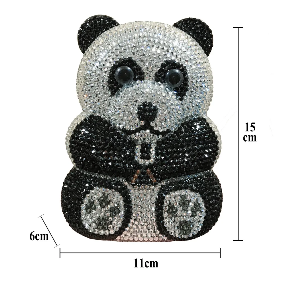 BL116 Panda Diamond Bag Cartoon Animal Crystal Full Diamond Dinner Handmade Diamond Bag Ladies Clutch Bolsos Elegantes Para Dama