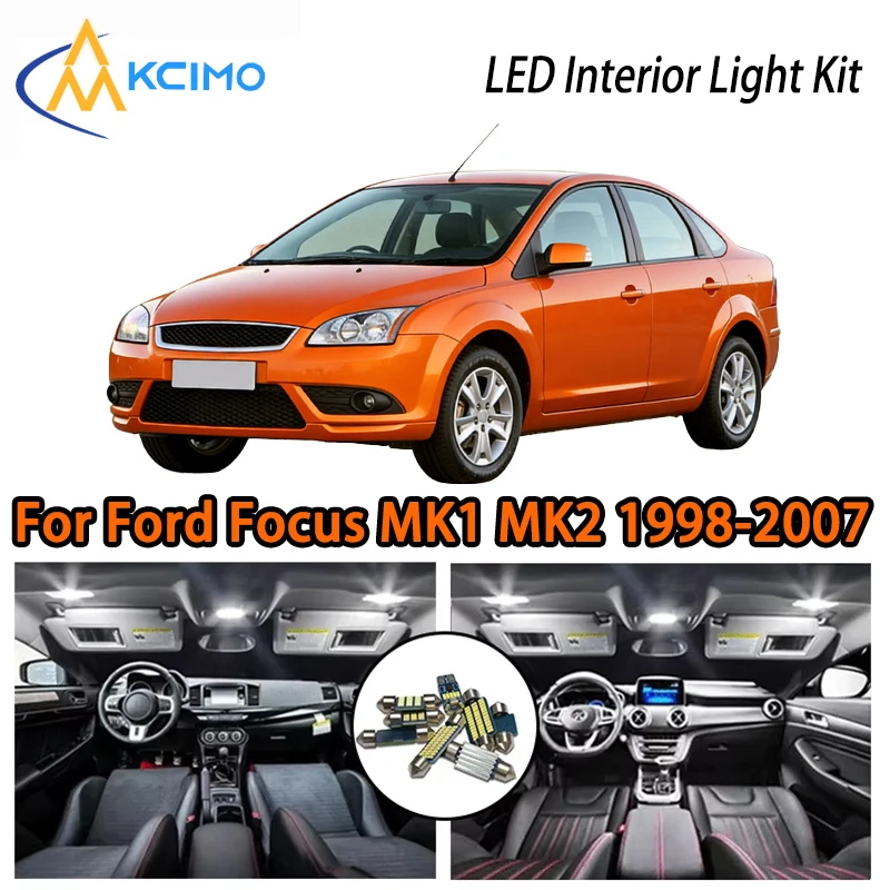

Extreme Bright LED Interior Lights For Ford Focus MK1 MK2 1998-2007, Two Colors Easy Install Car Atmosphere