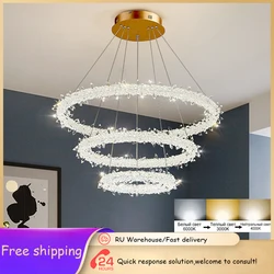 Nowoczesna kryształowa lampa salon kryształowy żyrandol home decor LED żyrandol kuchnia żyrandole lampa wisząca do jadalni lampy