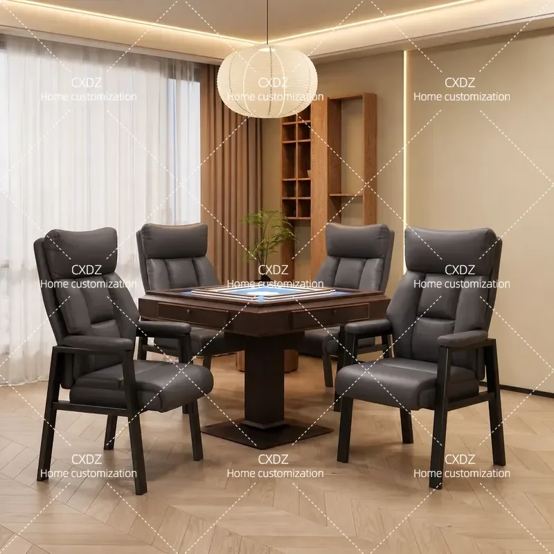 Mahjong Chair with Thickened Spring Cushion and Backrest Leisure Card Room Gaming Seat Ergonomic Computer Office Chair