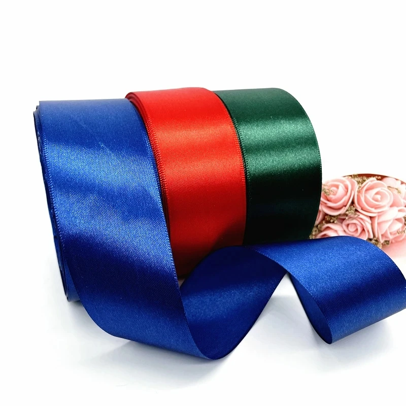 10 Meters/Lot Satin Ribbon Christmas Ribbons For Gift Wrapping DIY Sewing Crafts Supplies Handmade Bows Roses Wedding Decoration