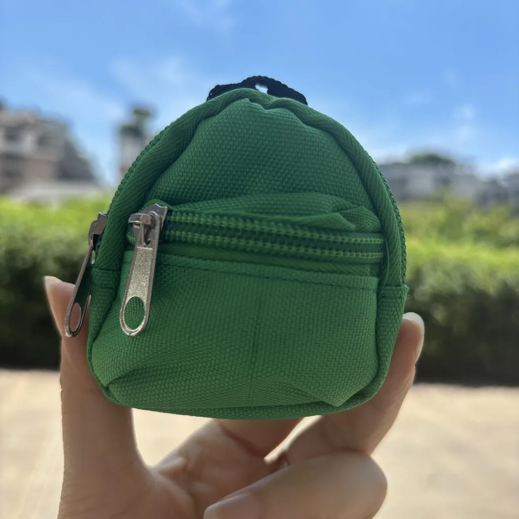 Mini Backpack Coin Purse Wear-Resistant Double Zipper Keychain Backpack Keychain Ornament Lightweight Small Storage Pendant view 5