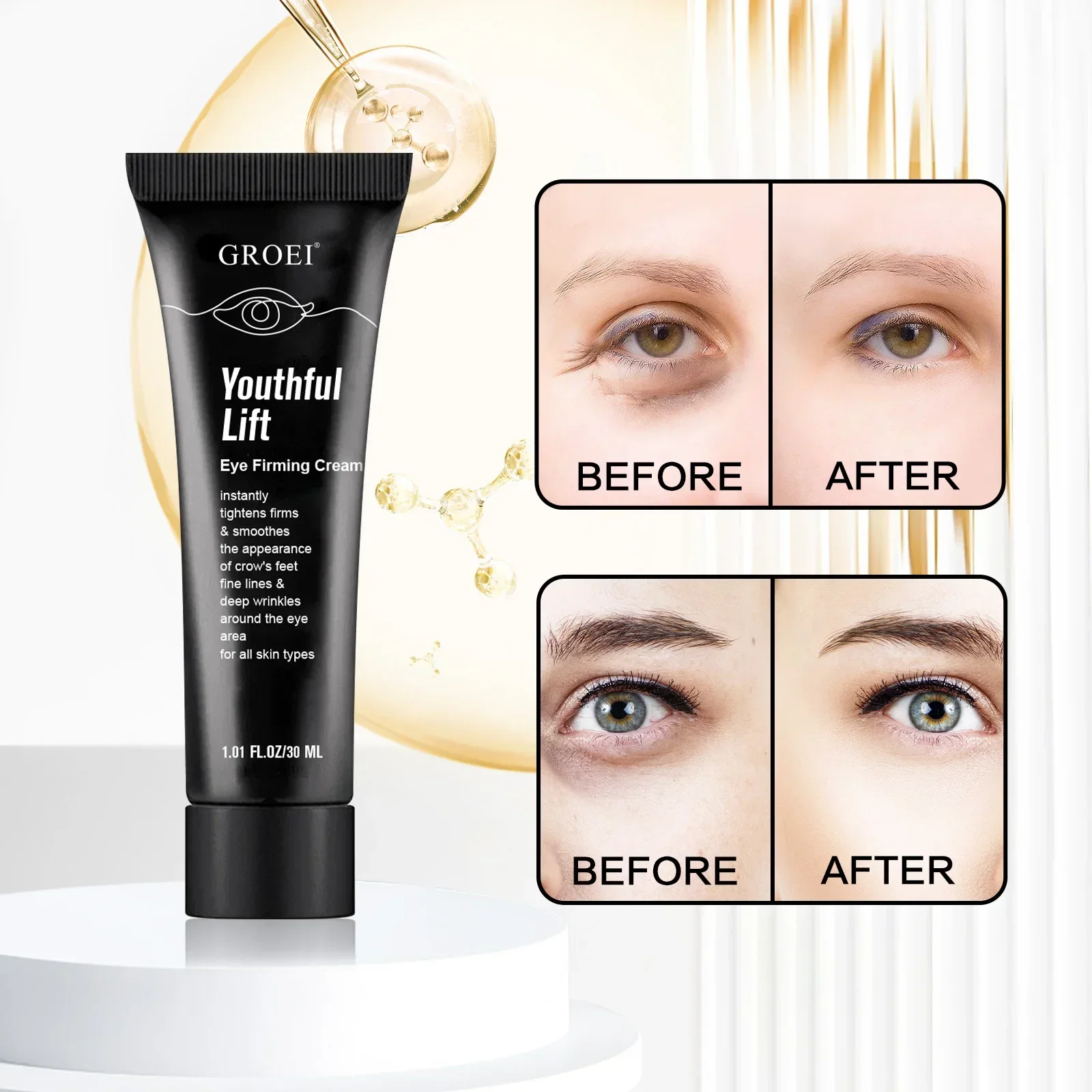 

Укрепляющий крем для глаз Youthful Lift, 30 мл, уменьшающий темные круги и отечность, гладкие тонкие линии, уход против морщин для питания глаз