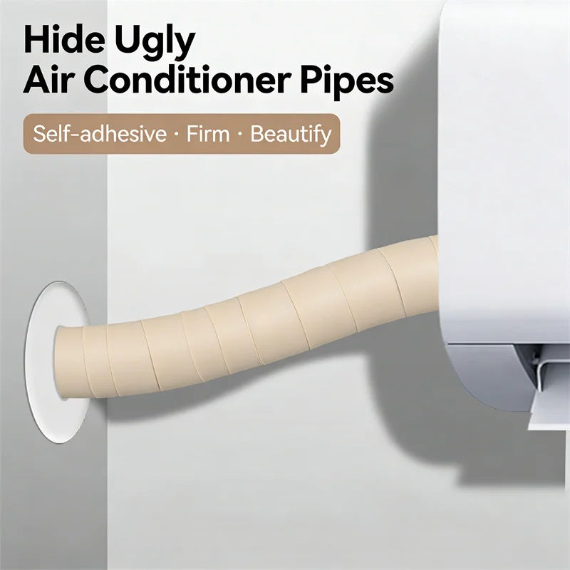 Air Conditioner Pipe Decoration Covering Tape Self-adhesive Non-woven Fabric Wrapping Suitable for Bedrooms Aesthetically