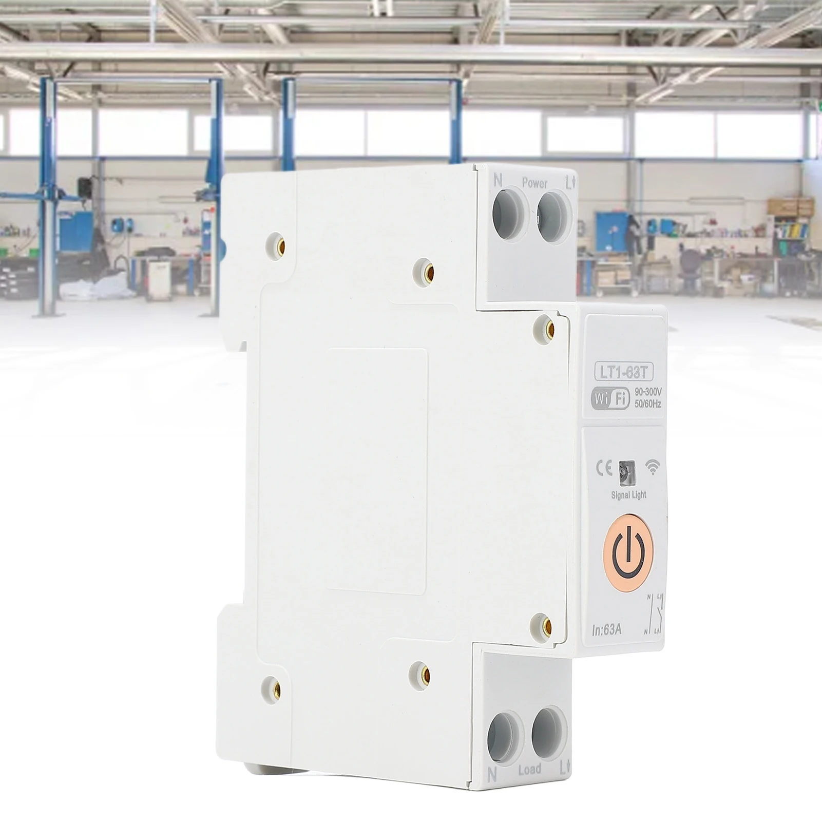 WiFi Circuit Breaker WiFi Smart Circuit Breaker 63A APP Voice Control DIN Rail Power  On Off Timer for Tuya AC90‑300V