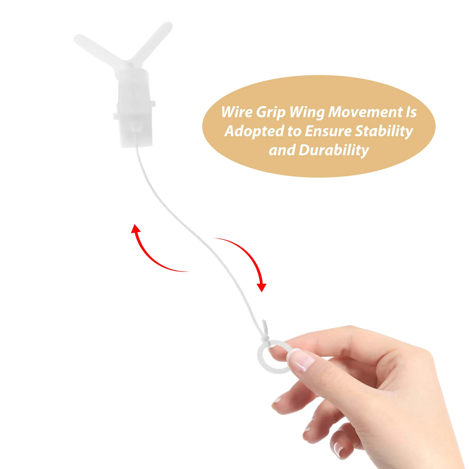 آلية قابلة لإعادة الاستخدام لحركة الجناح الصغيرة على شكل عقارب الساعة لملحقات أجزاء الطيور المتحركة التي تحل محل حركة الجناح #4