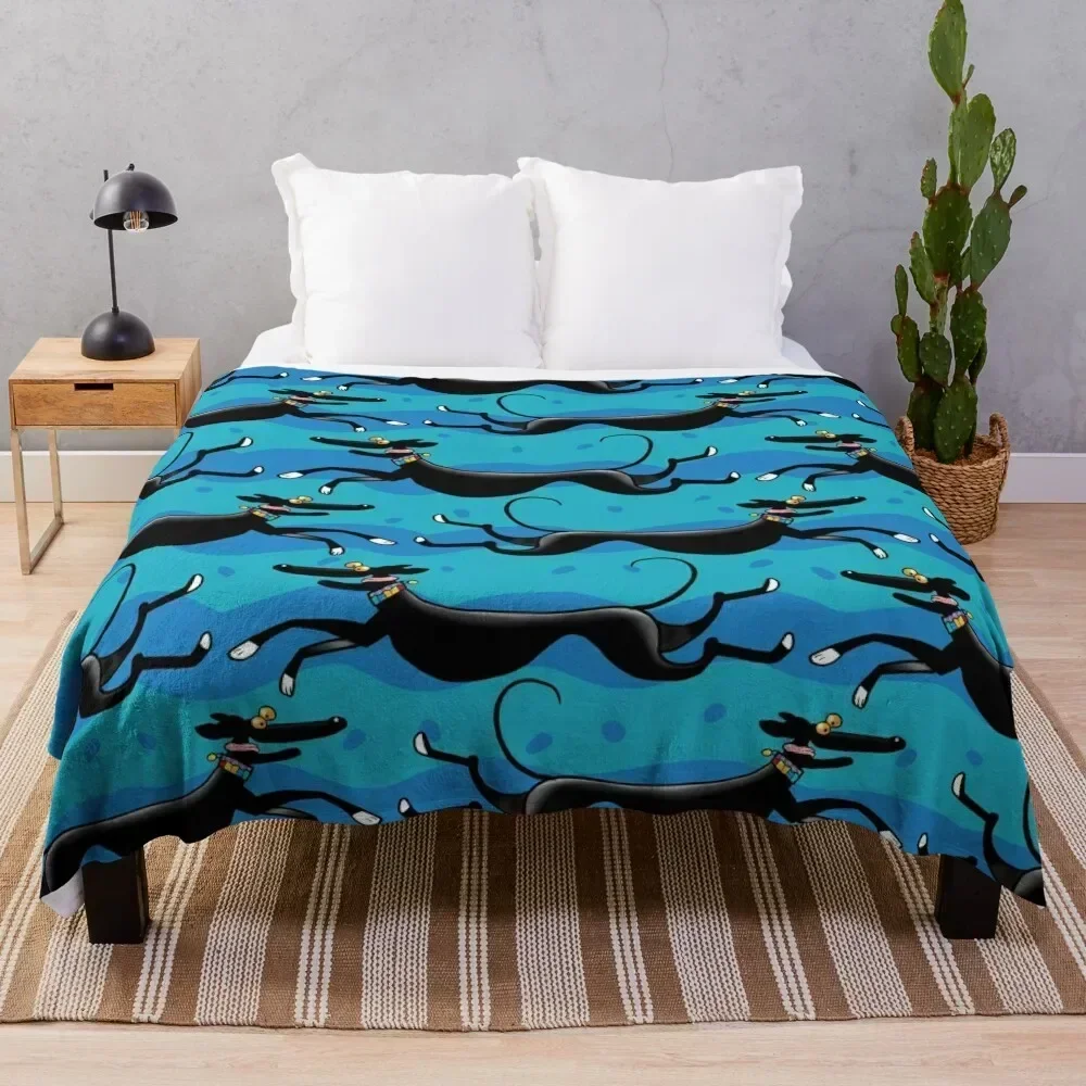 

Blue Zoomies pattern Throw Blanket Warm Throw Blanket Gift for Anniversary