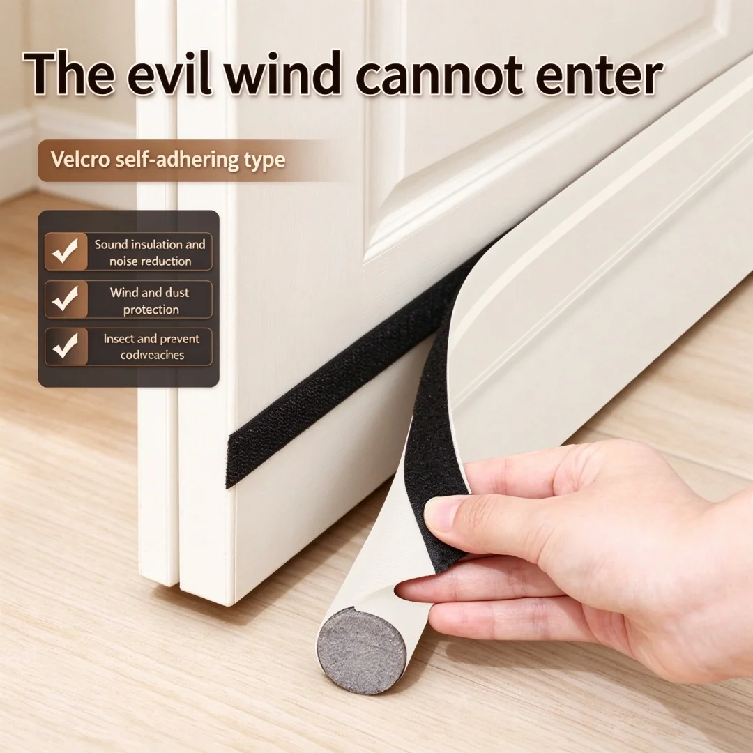 Windproof baffle under the door，door window sealing gap filler，cold air，sound insulation，suitable for door bottom，lighting，dust