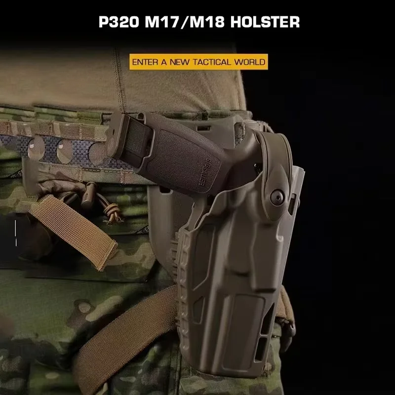 M17M18 Tactical Holster P320 Right-Hand Holster with QLS Quick Release System Thigh Adapter Suitable for Hunting Air Gun Holster view 2