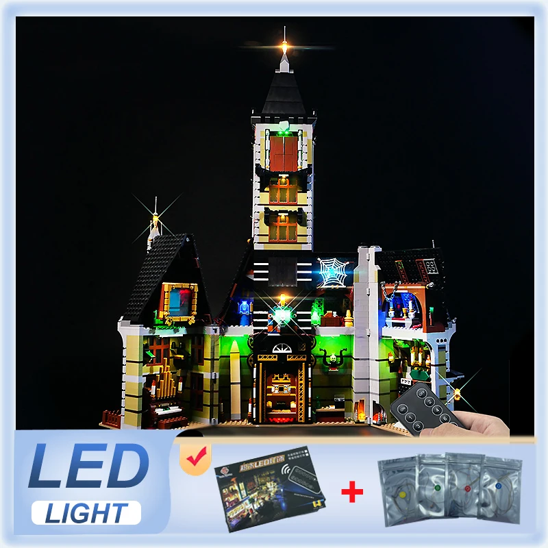 DIY RC LED Light Kit para Lego 10273, casa assombrada, apenas luz LED, modelo sem blocos