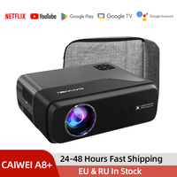 CAIWEI A8+ Google TV Portable Projector 4K Ultra HD 1080P Android 14 Auto Keystone Focus Home Cinema Outdoor Smart TV Projectors