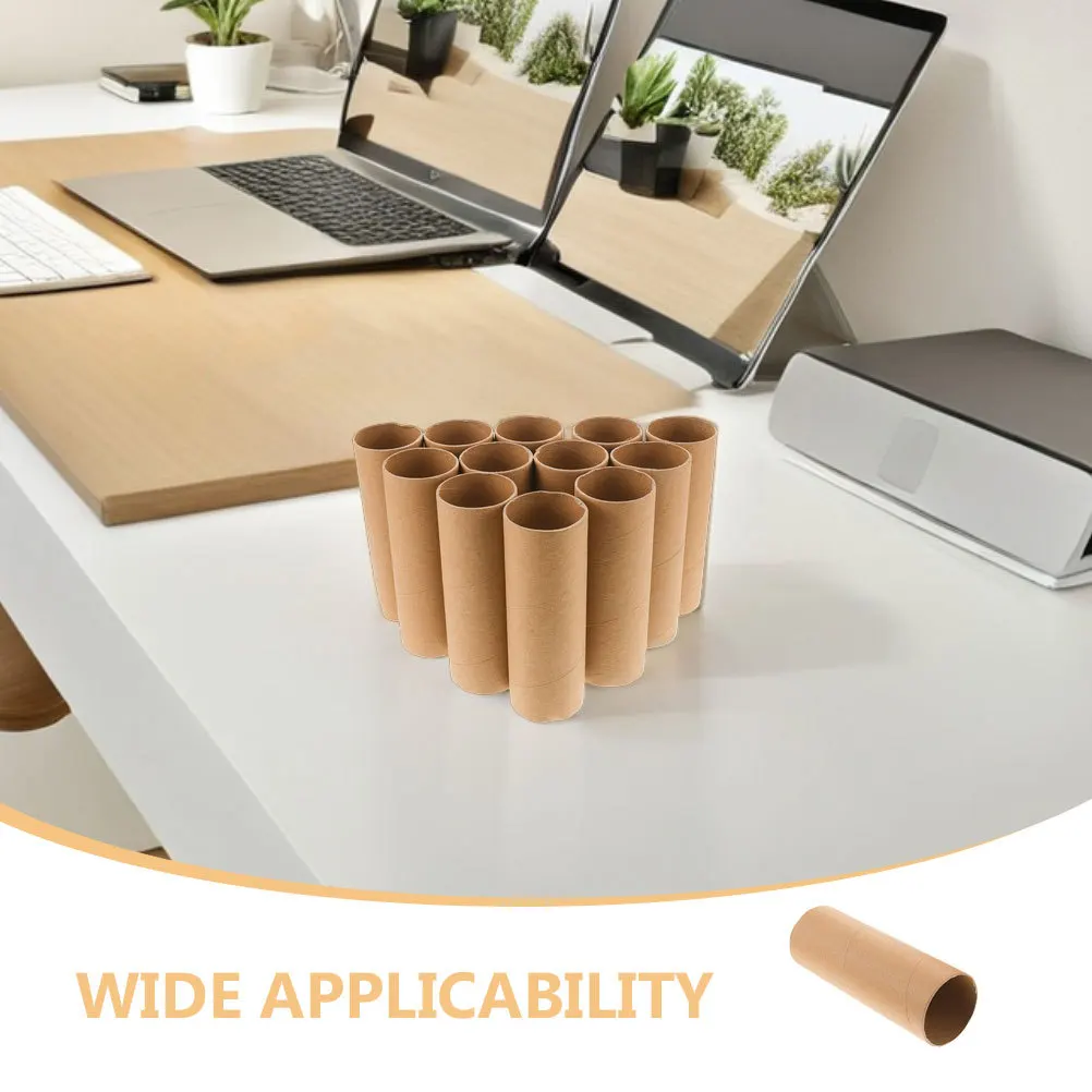 20pcs Paper Craft Tubes 15Cm Diy Cardboard Rolls For Creative Activities School Projects Home Decoration Brown Toilet Paper