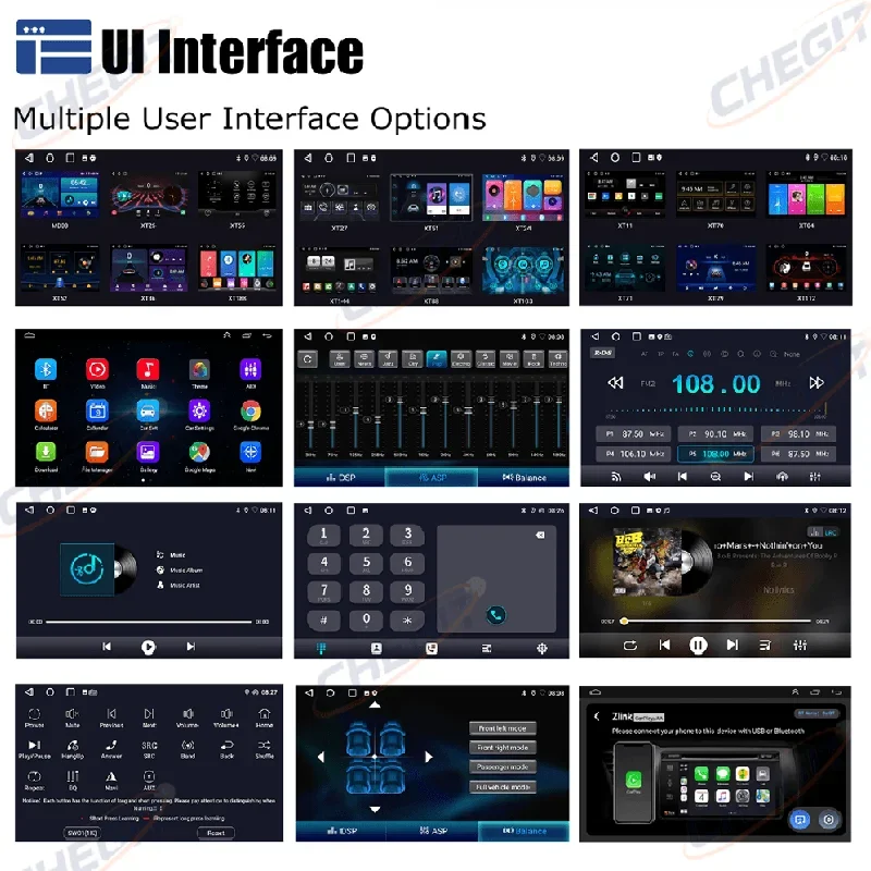 أندرويد 13 4G 64G الوسائط المتعددة راديو السيارة Carplay مشغل تلقائي لتحديد المواقع والملاحة لتويوتا هيونداي نيسان كيا لادا فيات VW 9 10 بوصة