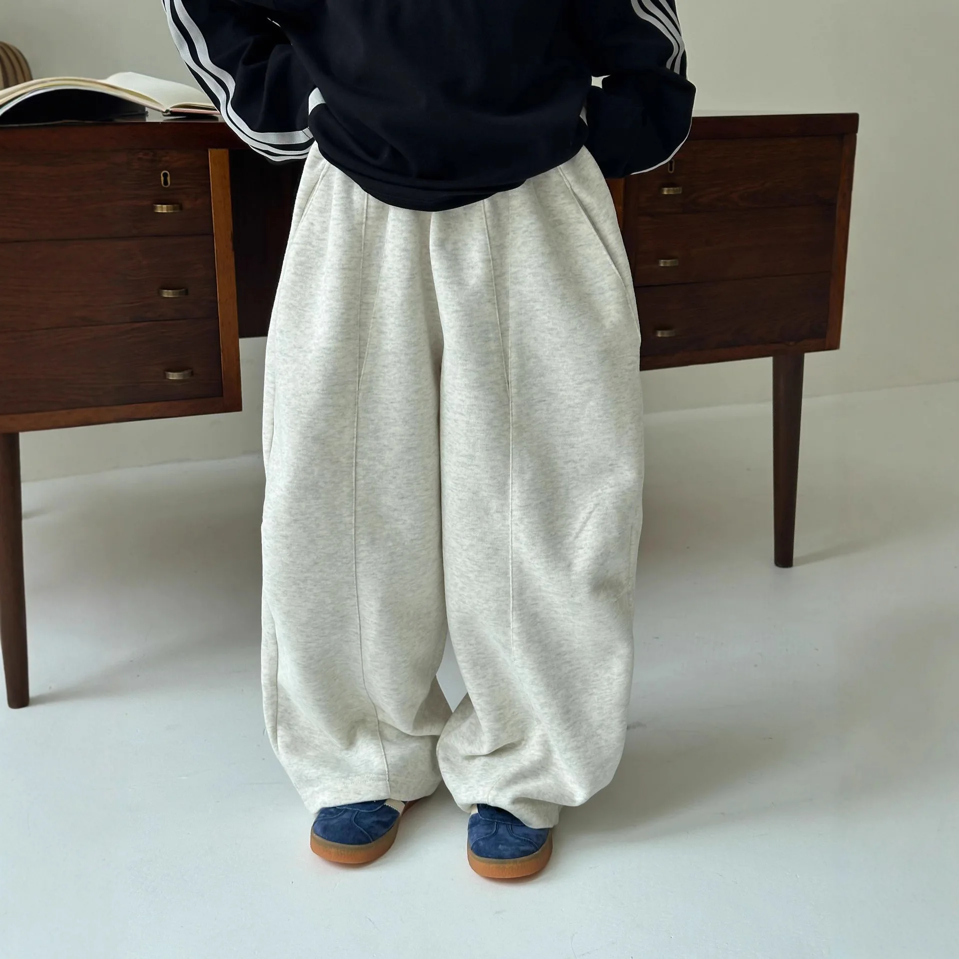 

Childrens Pants Spring and Autumn New Korean Version Versatile Knitted Sweatpants Casual Loose Sports Fashion Daily Versatile