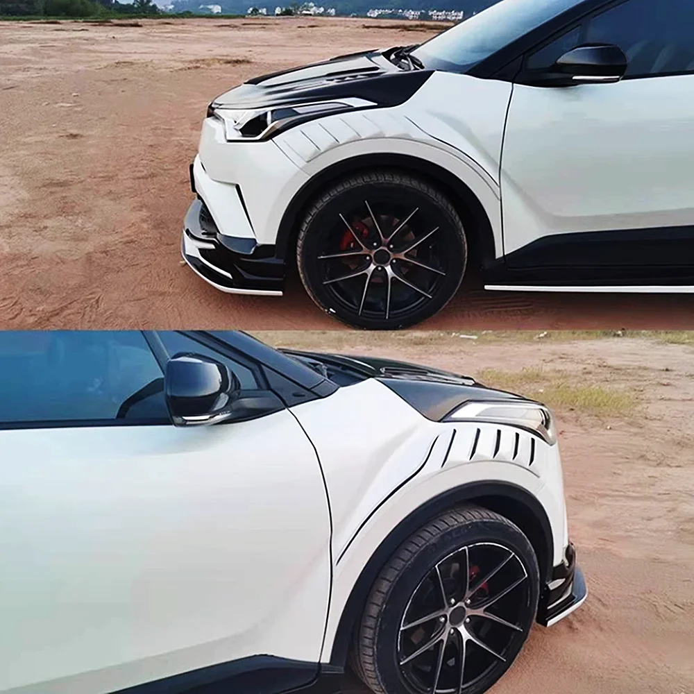 For Toyota CHR 2015-2022 Car Wide Bodykit Fender Flares Arch Wheel Eyebrow Lip Protector Trims Exterior Tuning Accessories Part