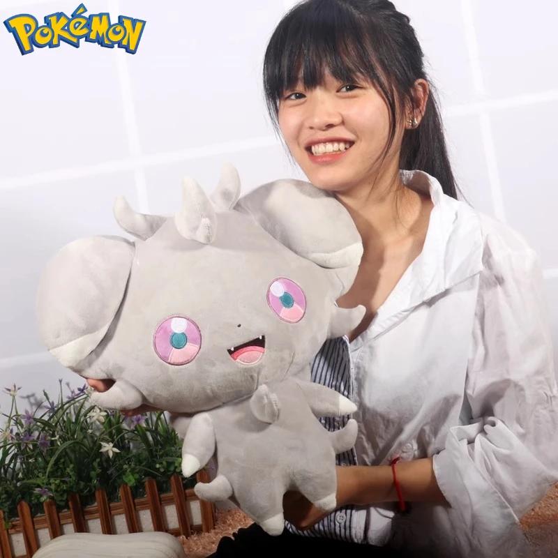 35CM Pokemon Espurr Plushies Cartoon Anime Kawaii Comfortable Soft Doll Big Size Ornament Stuffed Animal Children's Toy Gifts