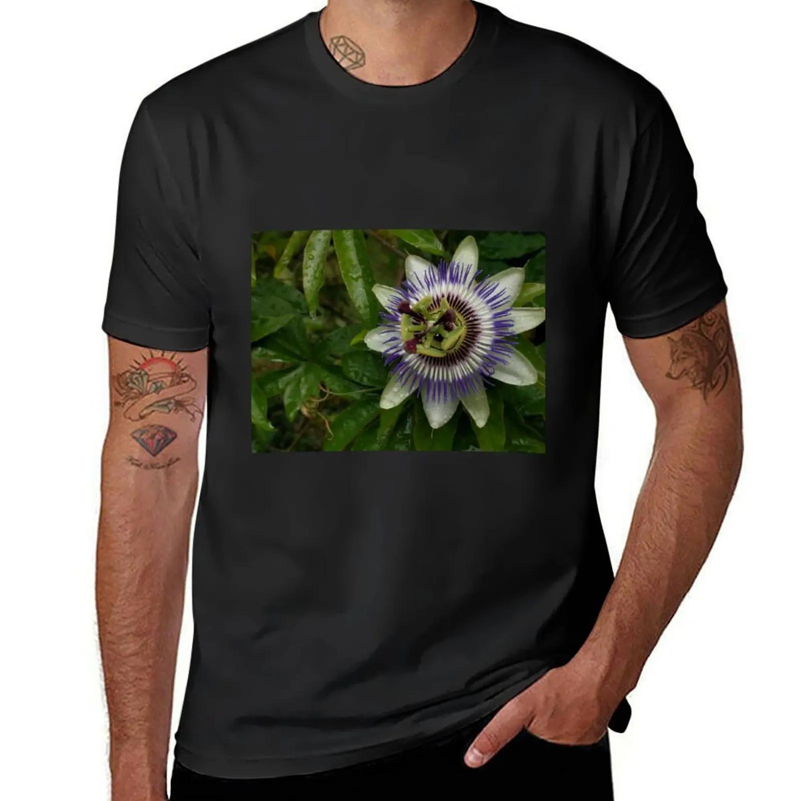 Purple Passionflower T-Shirt for a boy graphics oversizeds shirts graphic tees t shirts for men